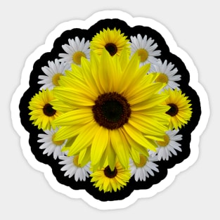 Sunflowers, daisies, flower, floral, sunflower Sticker